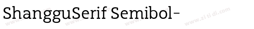 ShangguSerif Semibol字体转换